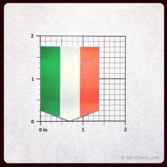 Flag of Ireland car sticker dimensions
