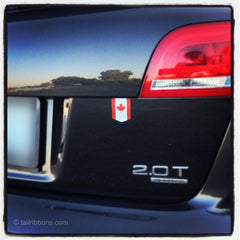 Canadian Flag car sticker on an Audi A3