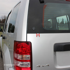 Flag of Canada car sticker on a Jeep Liberty