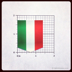 Flag of Italy vinyl car sticker dimensions