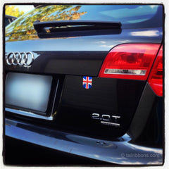 Flag of UK car sticker on an Audi