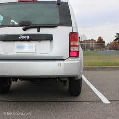 Irish Flag car sticker on a Jeep 