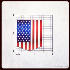 United States Flag car sticker dimensions