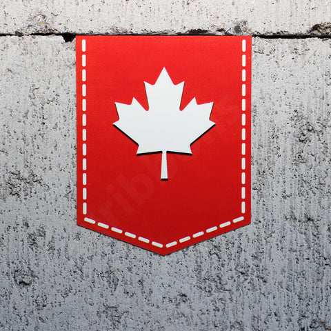 Maple Leaf of Canada car sticker - 2" x 2.5"