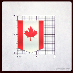 canada flag car sticker dimensions