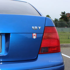 Canadian Flag car sticker on a VolksWagen Jetta