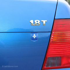 fleur-de-lis vinyl car sticker on a VW