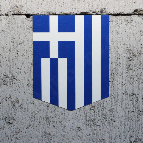 Flag of Greece car sticker - 2" x 2.5"